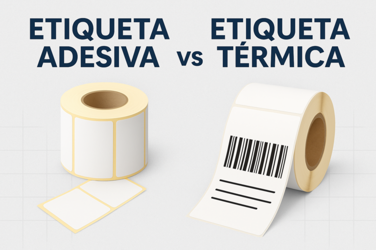 etiquetas adesivas Vs etiquetas termicas