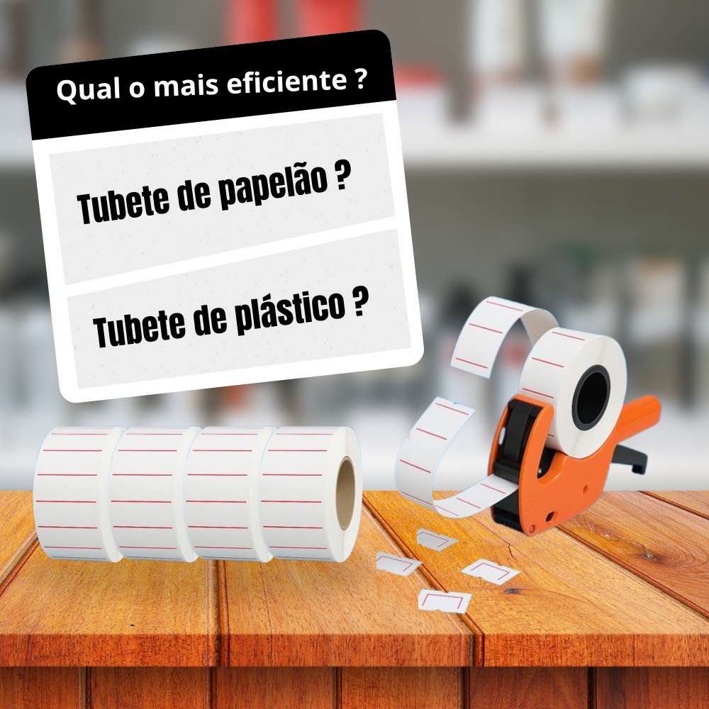 Tubete de papelão ou tubete de plástico